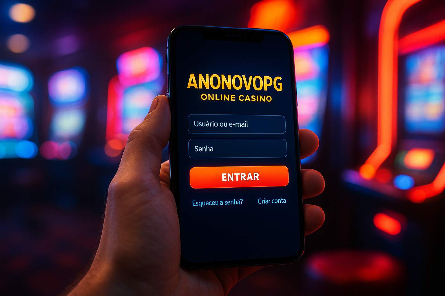 Criar uma nova Conta no plataforma ANONOVOPG