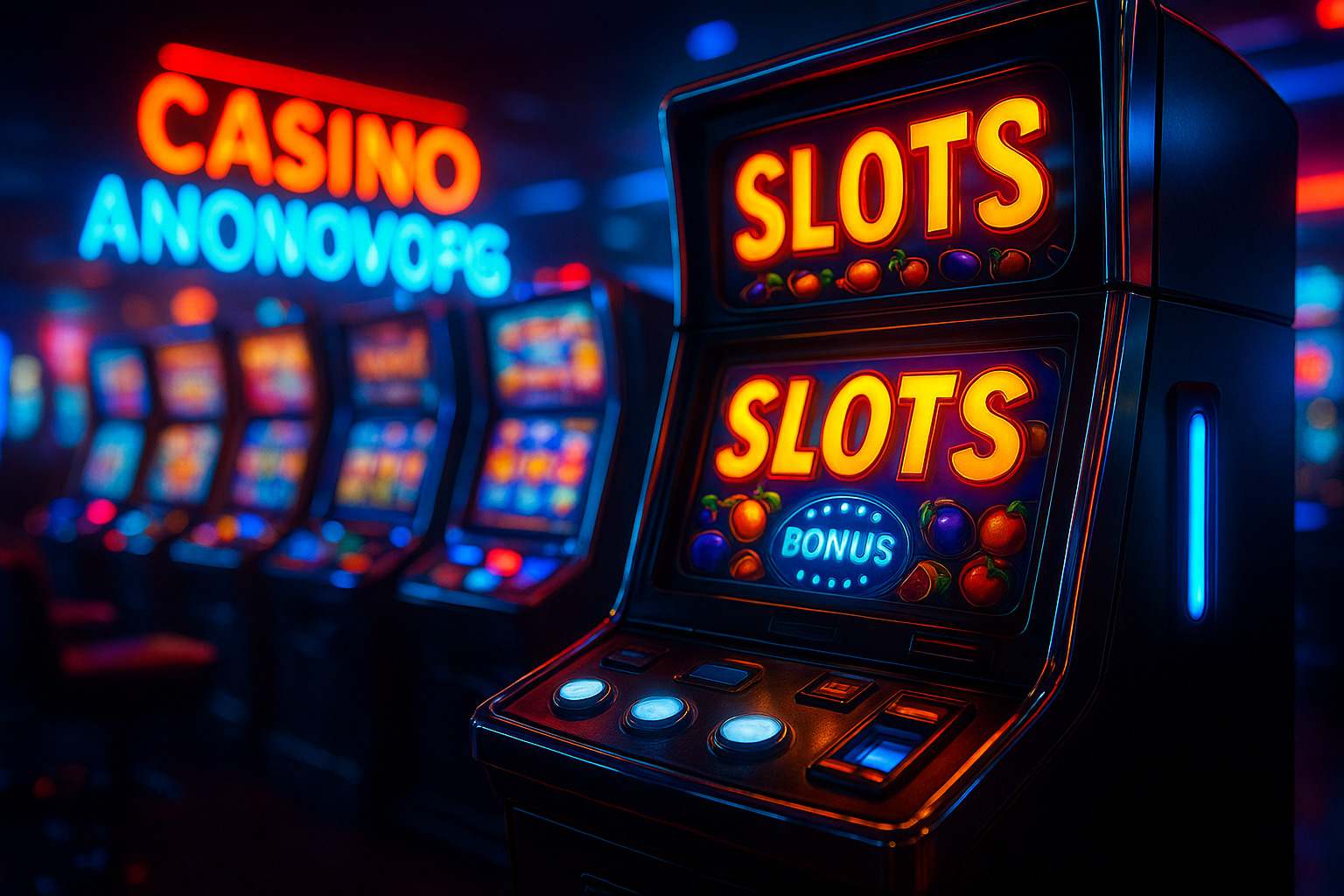 Explore o mundo das slot machines no ANONOVOPG Casino
